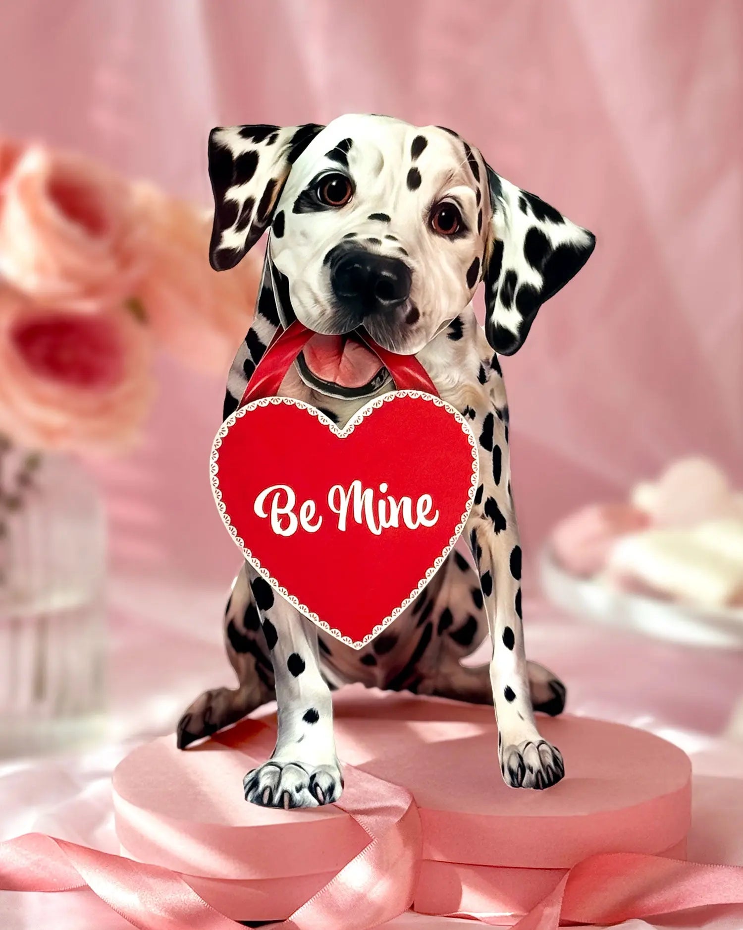 Valentine's Day Dalmatian Pop-Up Card FreshCut Paper