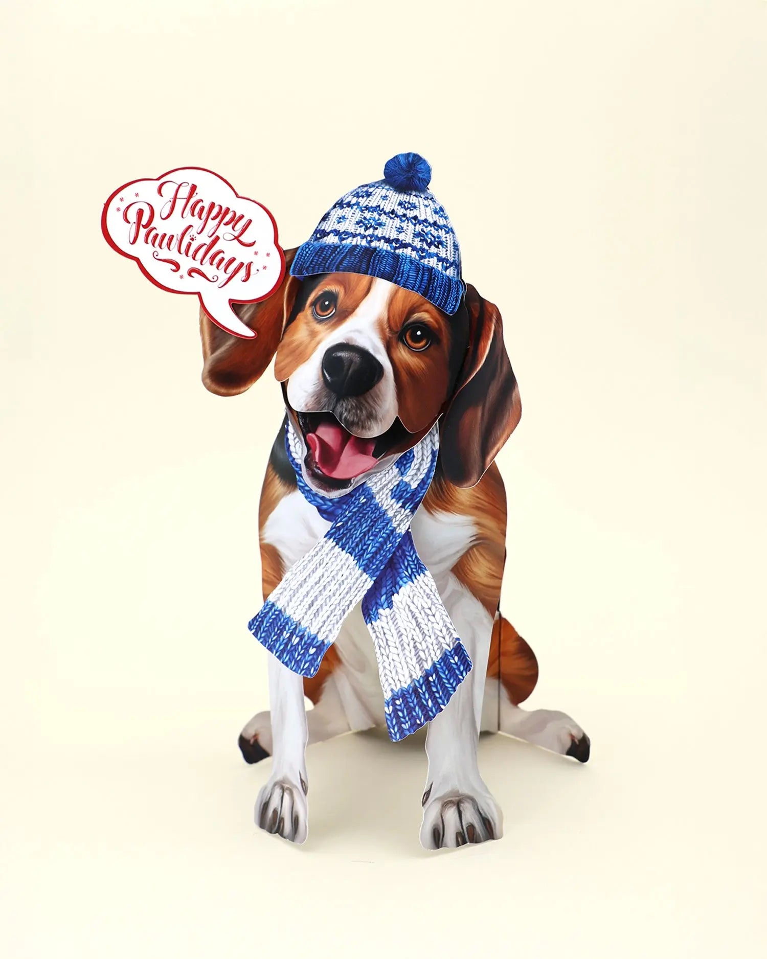Holiday Beagle Pop-Up Card FreshCut Paper