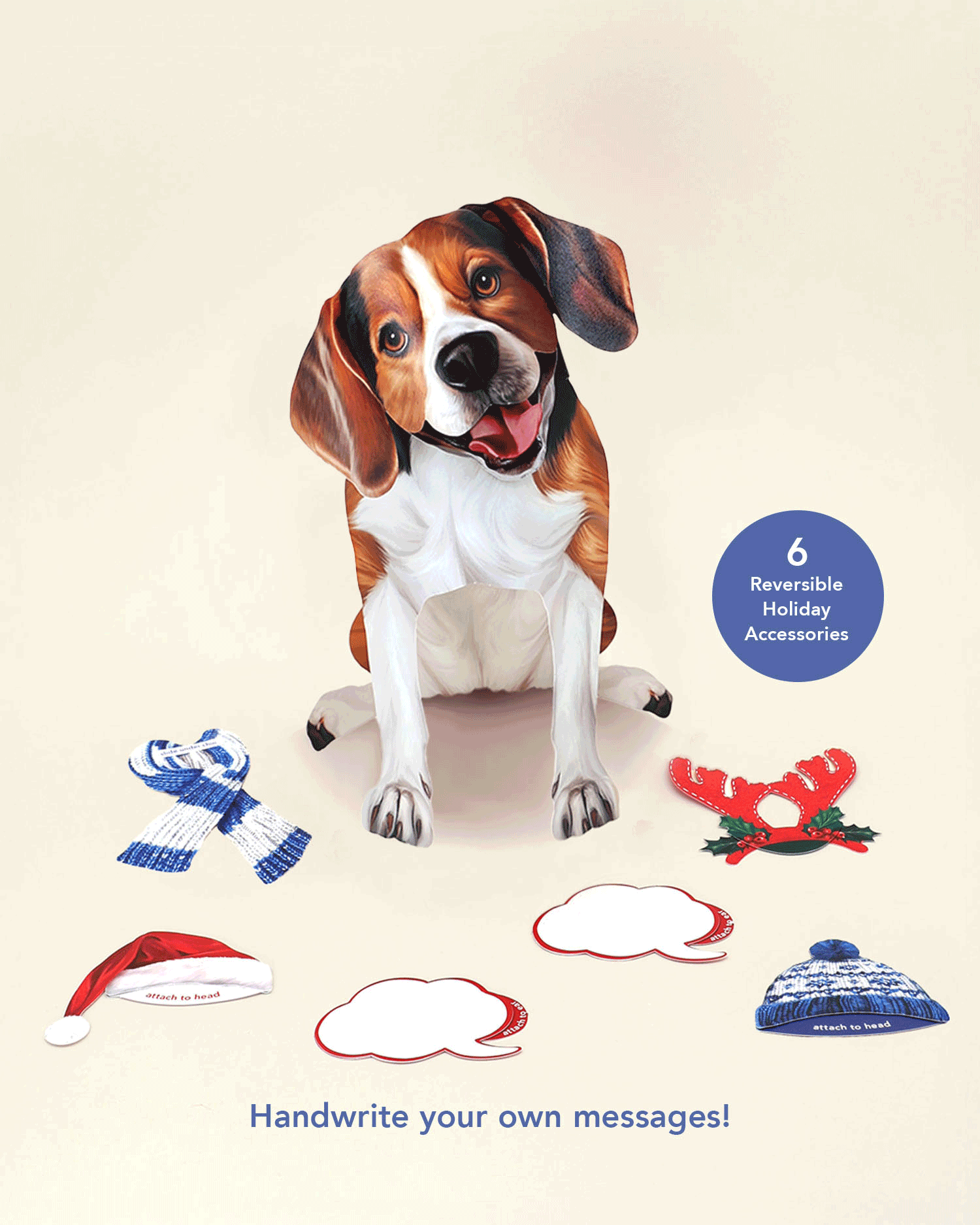 Holiday Beagle Pop-Up Card FreshCut Paper