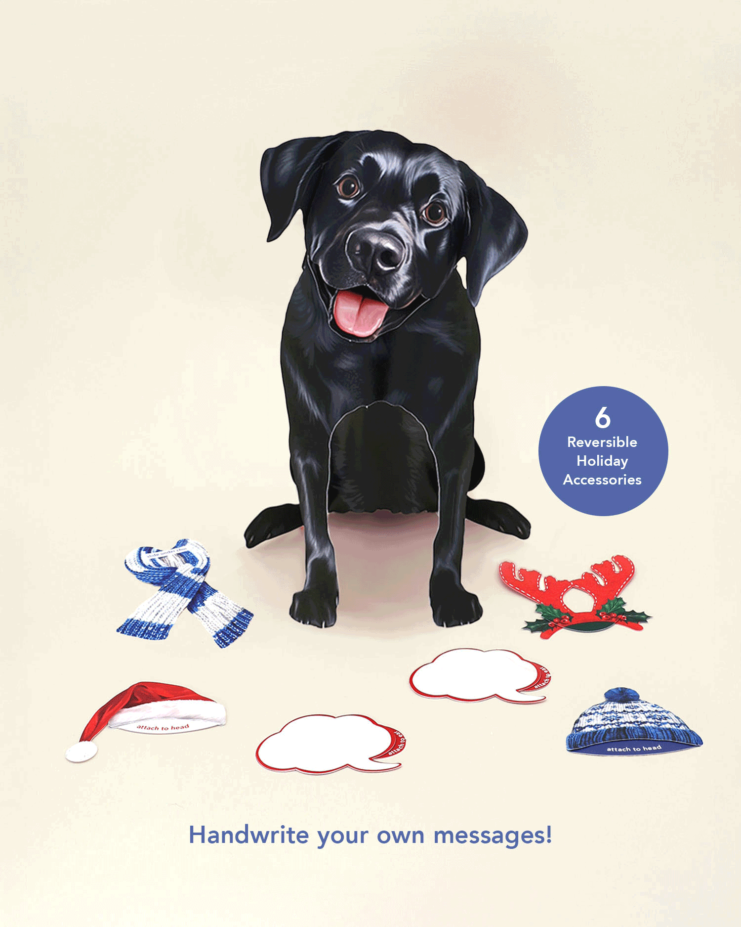 Holiday Black Lab Pop-Up Card FreshCut Paper