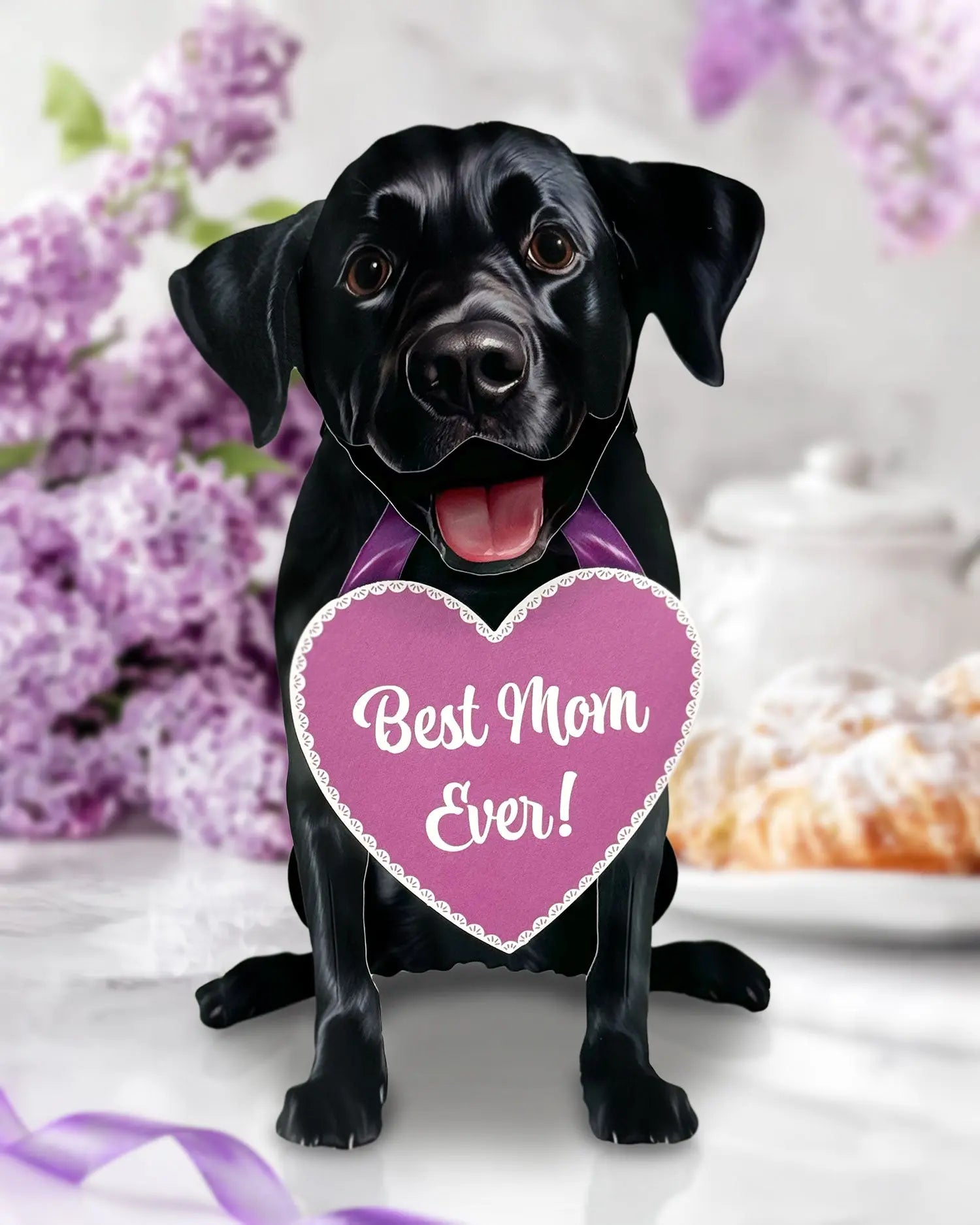 Mother's Day Black Lab Pop-Up Card - FreshCut Paper