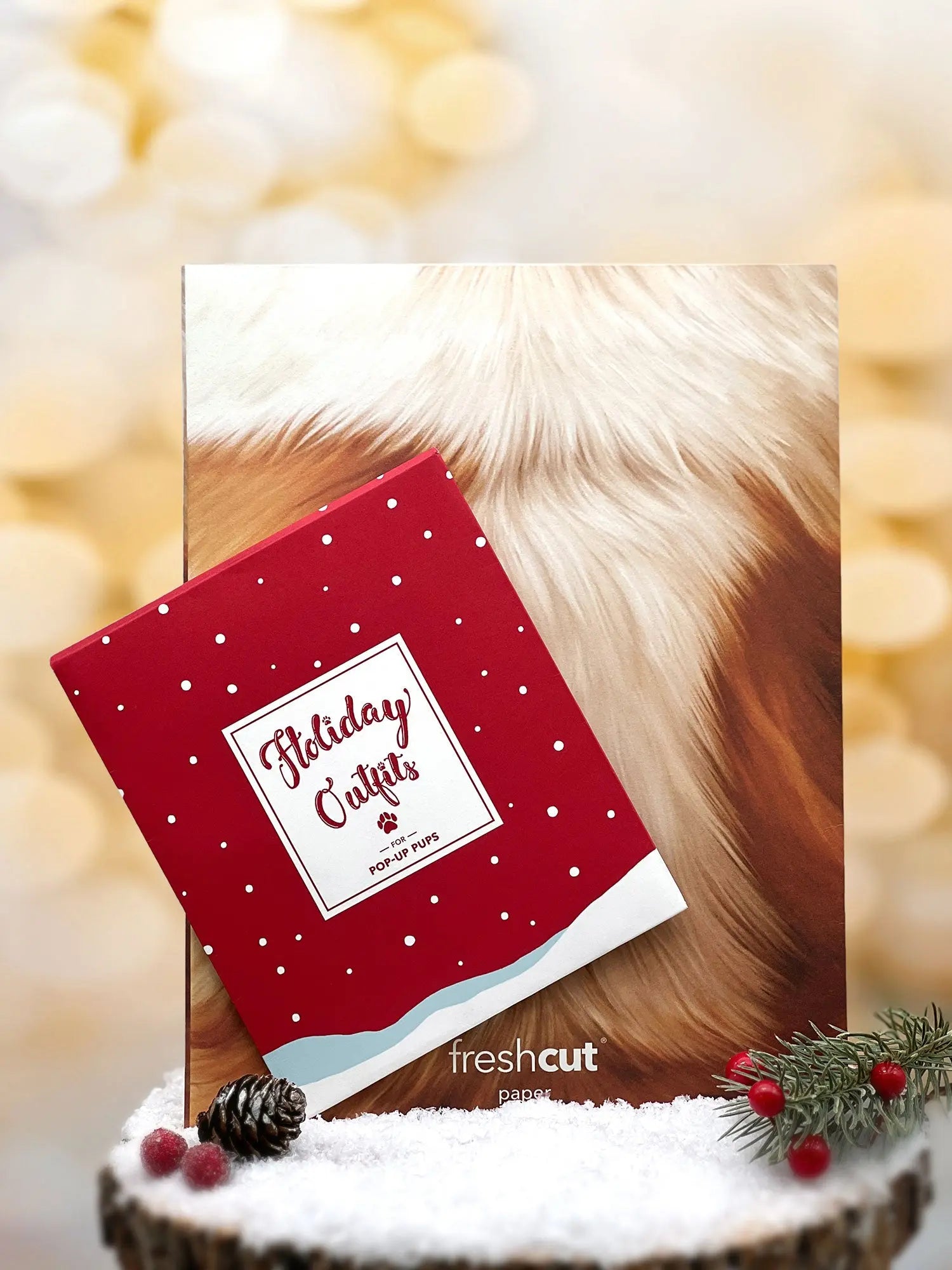 Holiday Corgi Pop-Up envelope