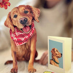 Golden Retriever Pop-Up Pup with matching blank notecard and accessories