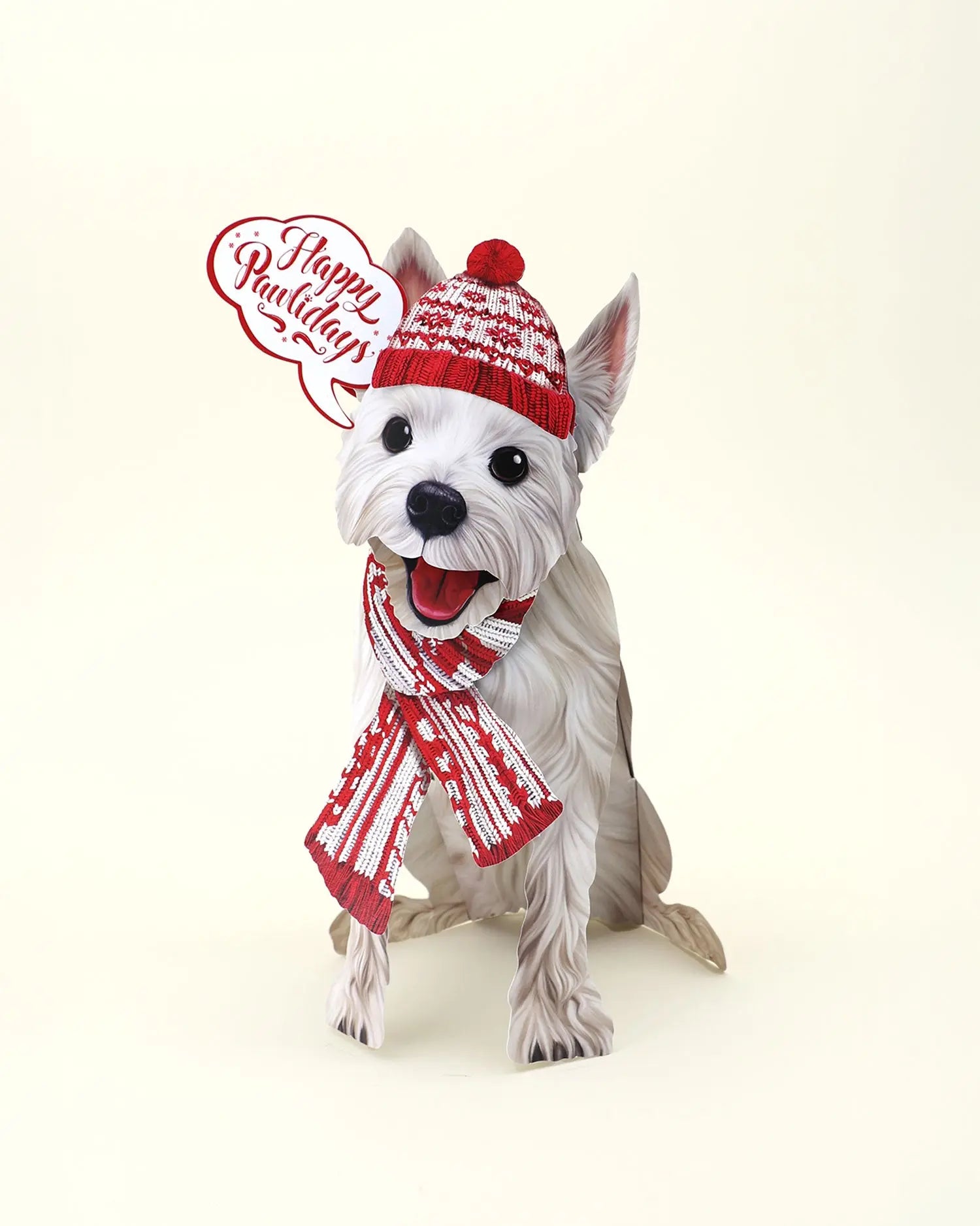 Holiday Westie Pop-Up Card FreshCut Paper