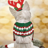 Back of Holiday Westie Pop-Up Card
