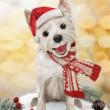 Holiday Westie Pop-Up Card in Santa hat