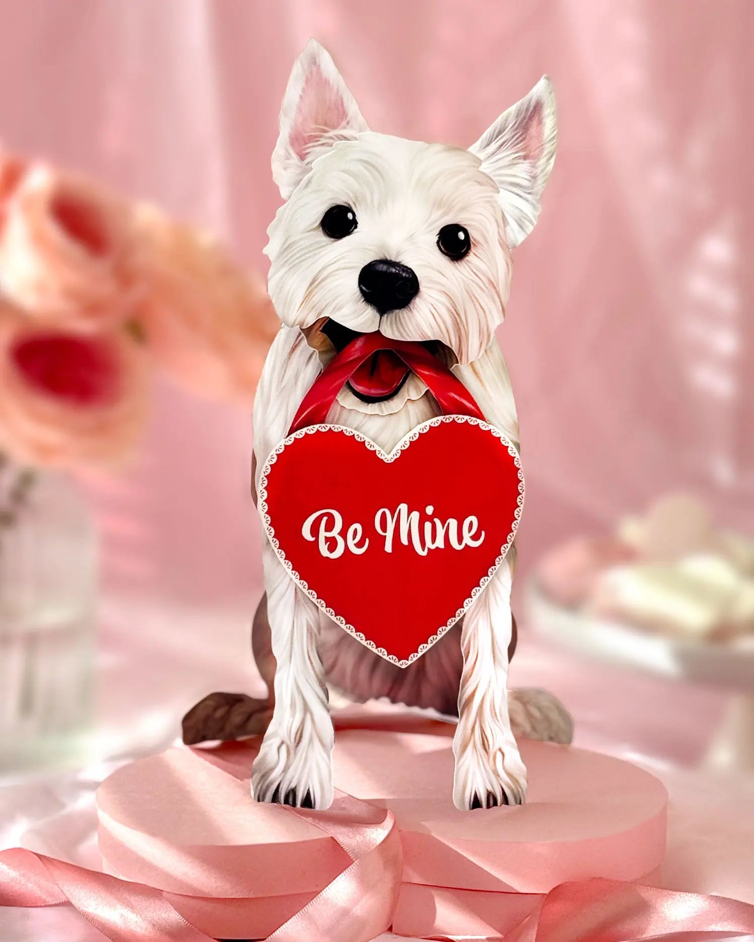 Valentine's Day Westie Pop-Up Card FreshCut Paper