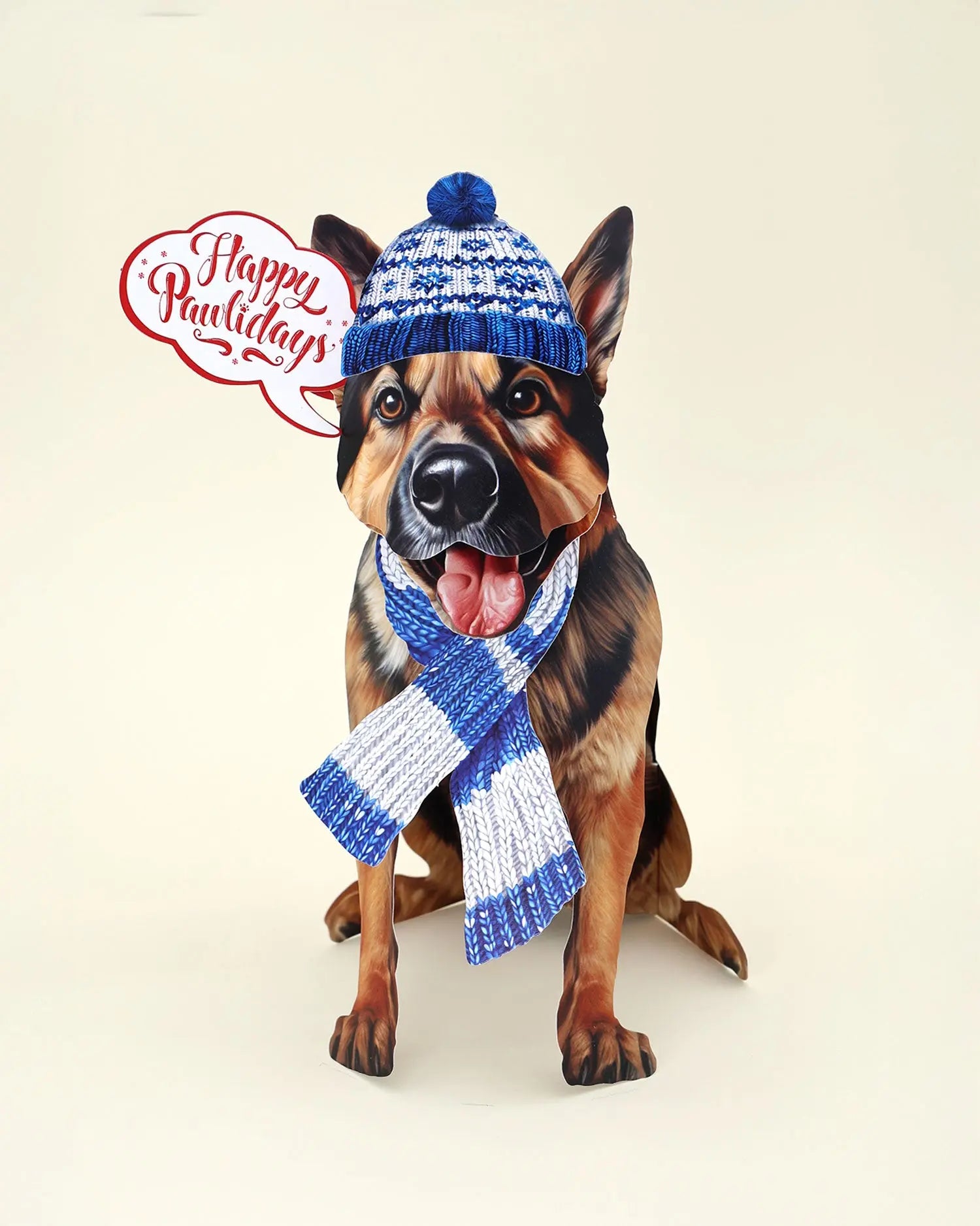 Holiday German Shepherd Pop-Up Card FreshCut Paper