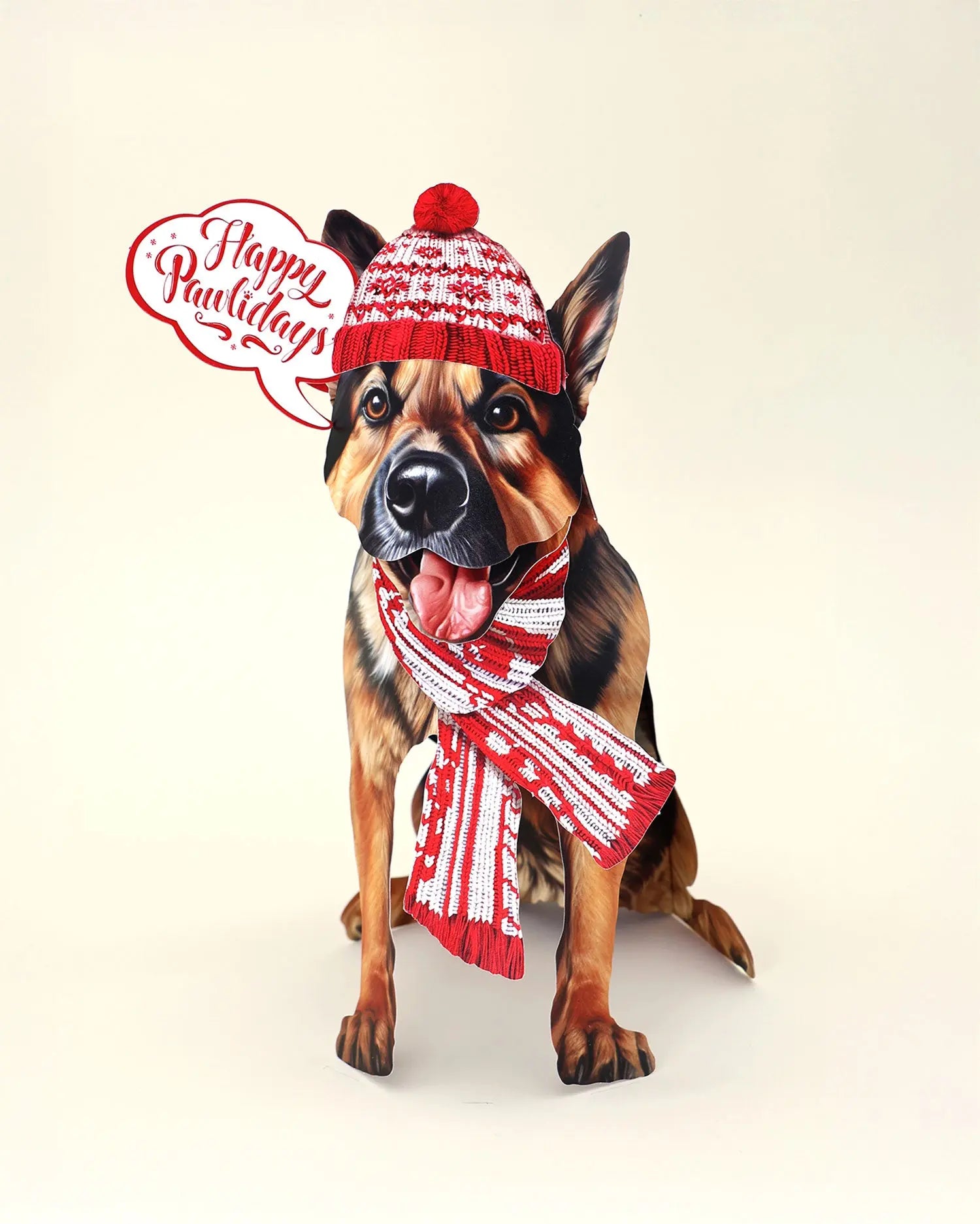 Holiday German Shepherd Pop-Up Card FreshCut Paper