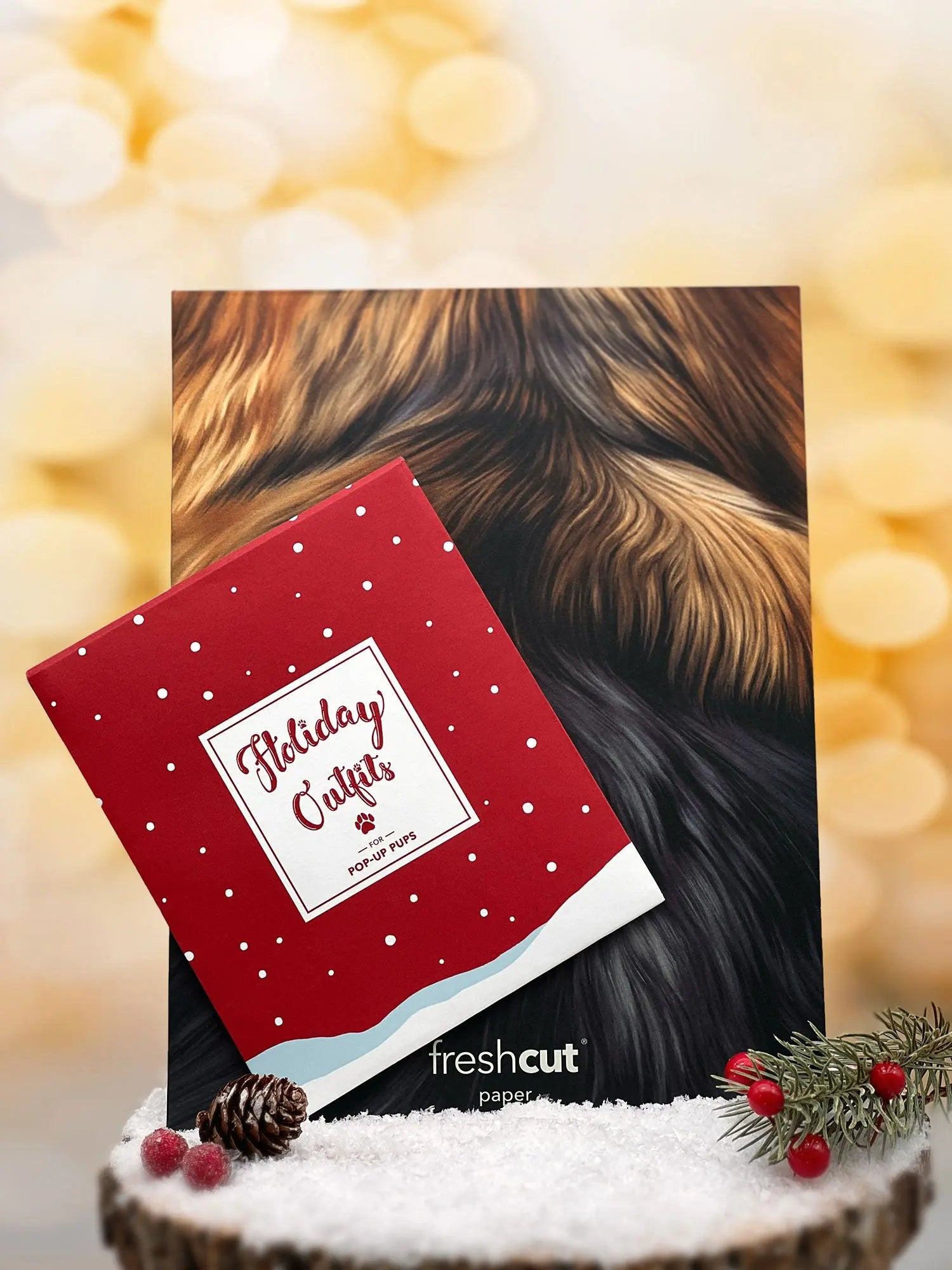 Holiday German Shepherd Pop-Up Card envelope