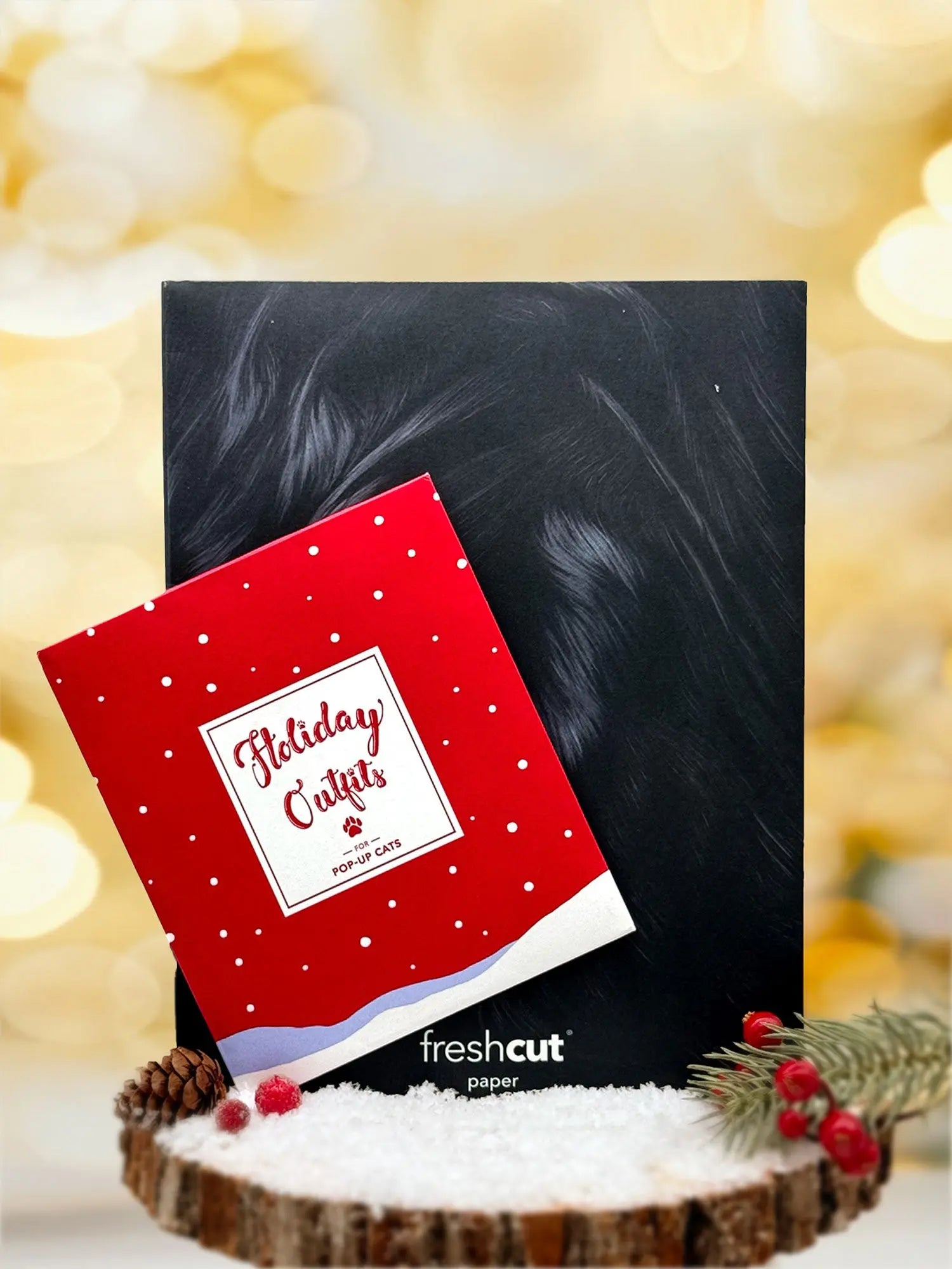Holiday Black Cat Pop-Up Envelope