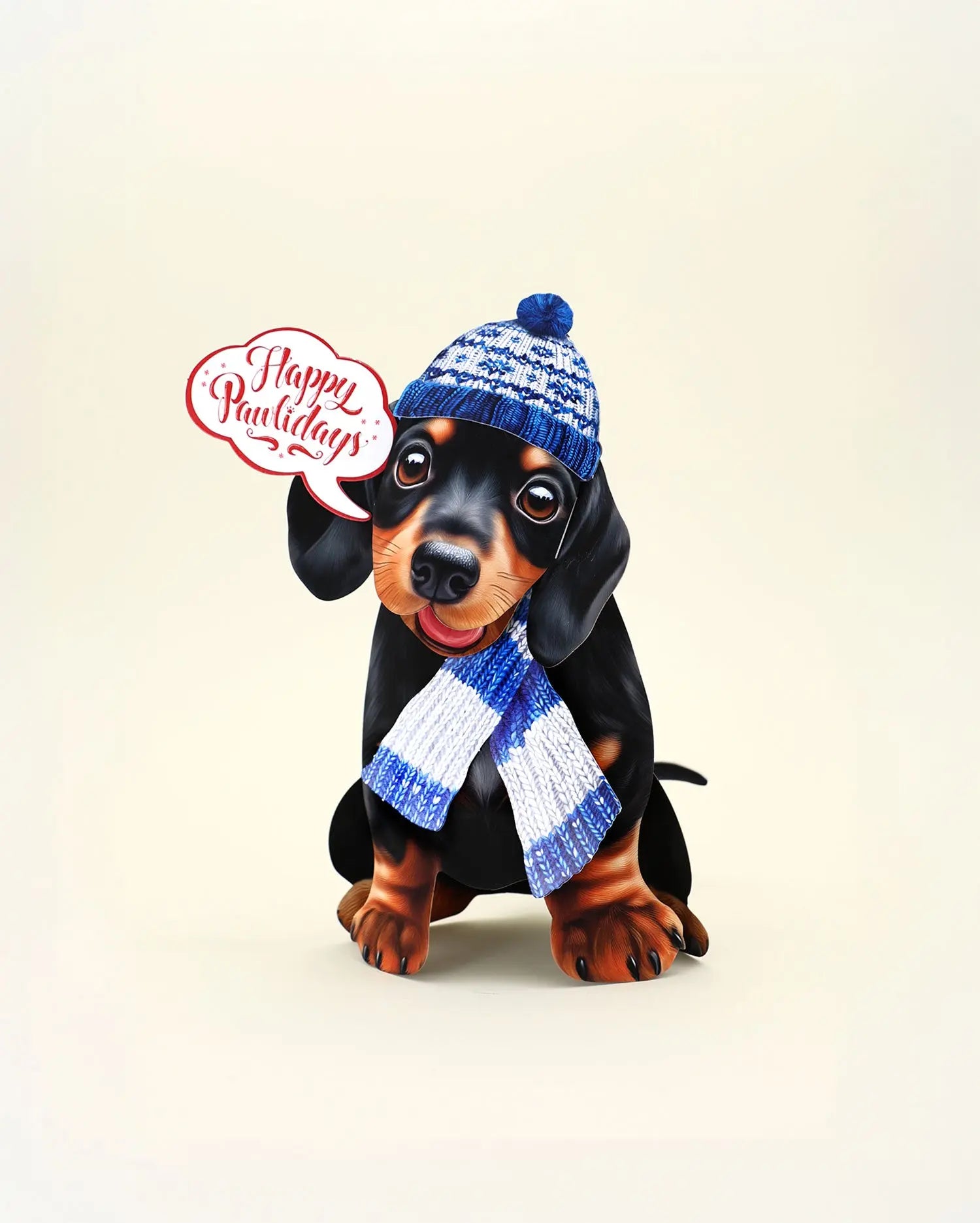 Holiday Dachshund Pop-Up Card FreshCut Paper