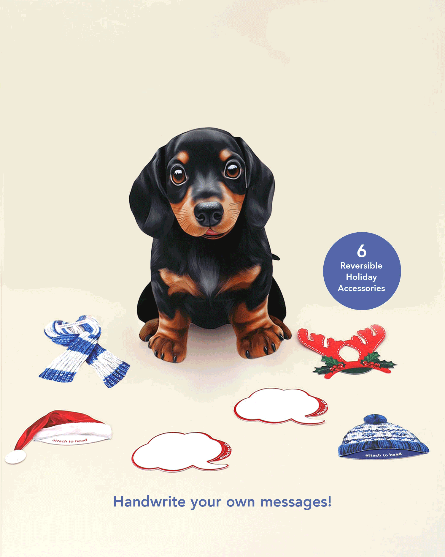 Holiday Dachshund Pop-Up Card FreshCut Paper