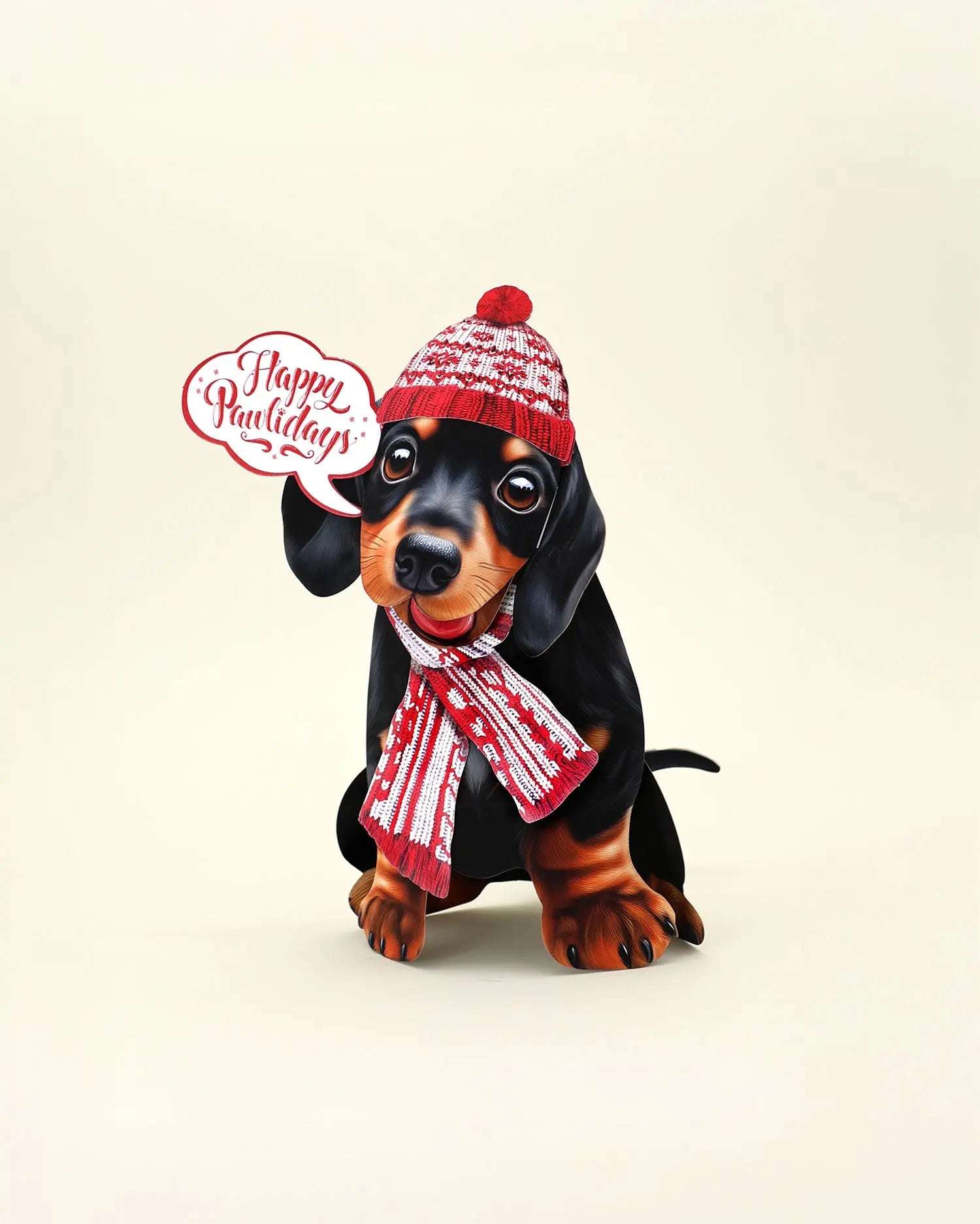 Holiday Dachshund Pop-Up Card FreshCut Paper