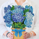 Nantucket Hydrangeas with blue bow