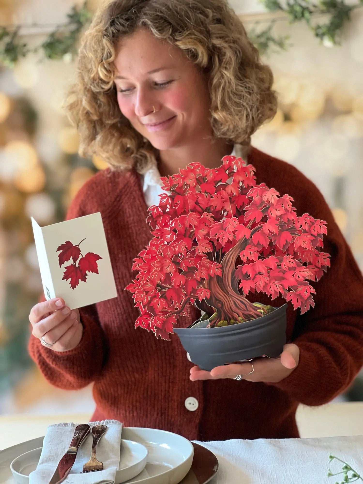 Red Maple Tree harvest decorations