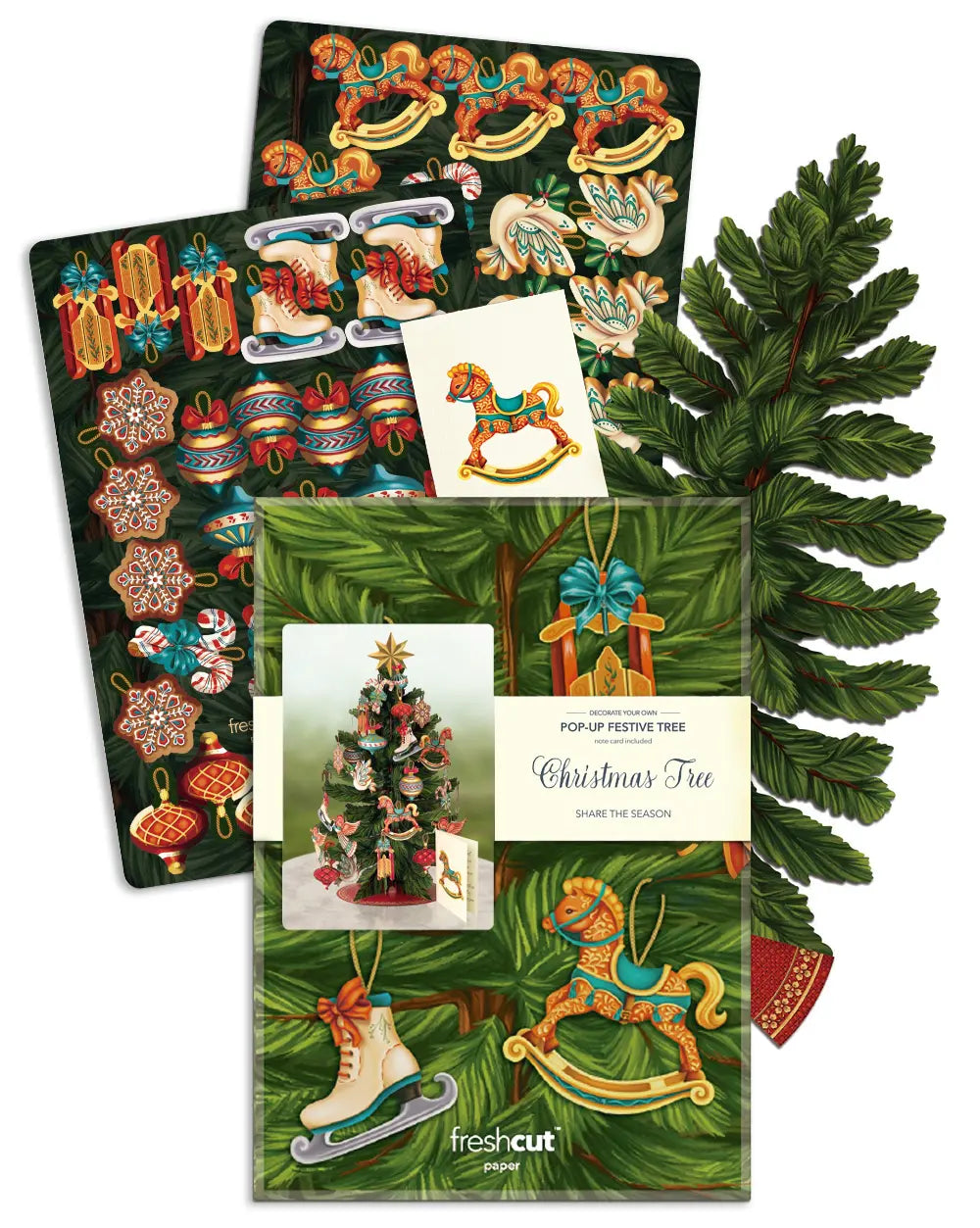 FreshCut Paper Christmas Tree components