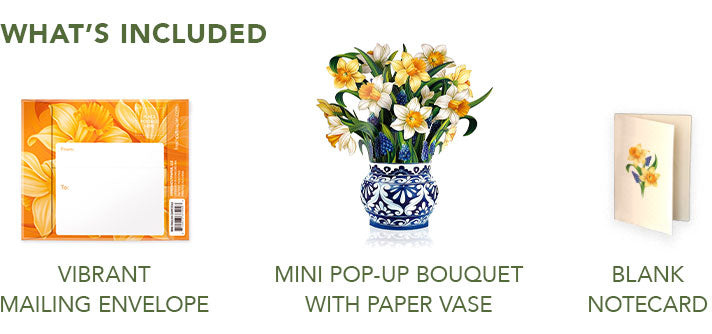 Mini English Daffodil Pop-Up Card