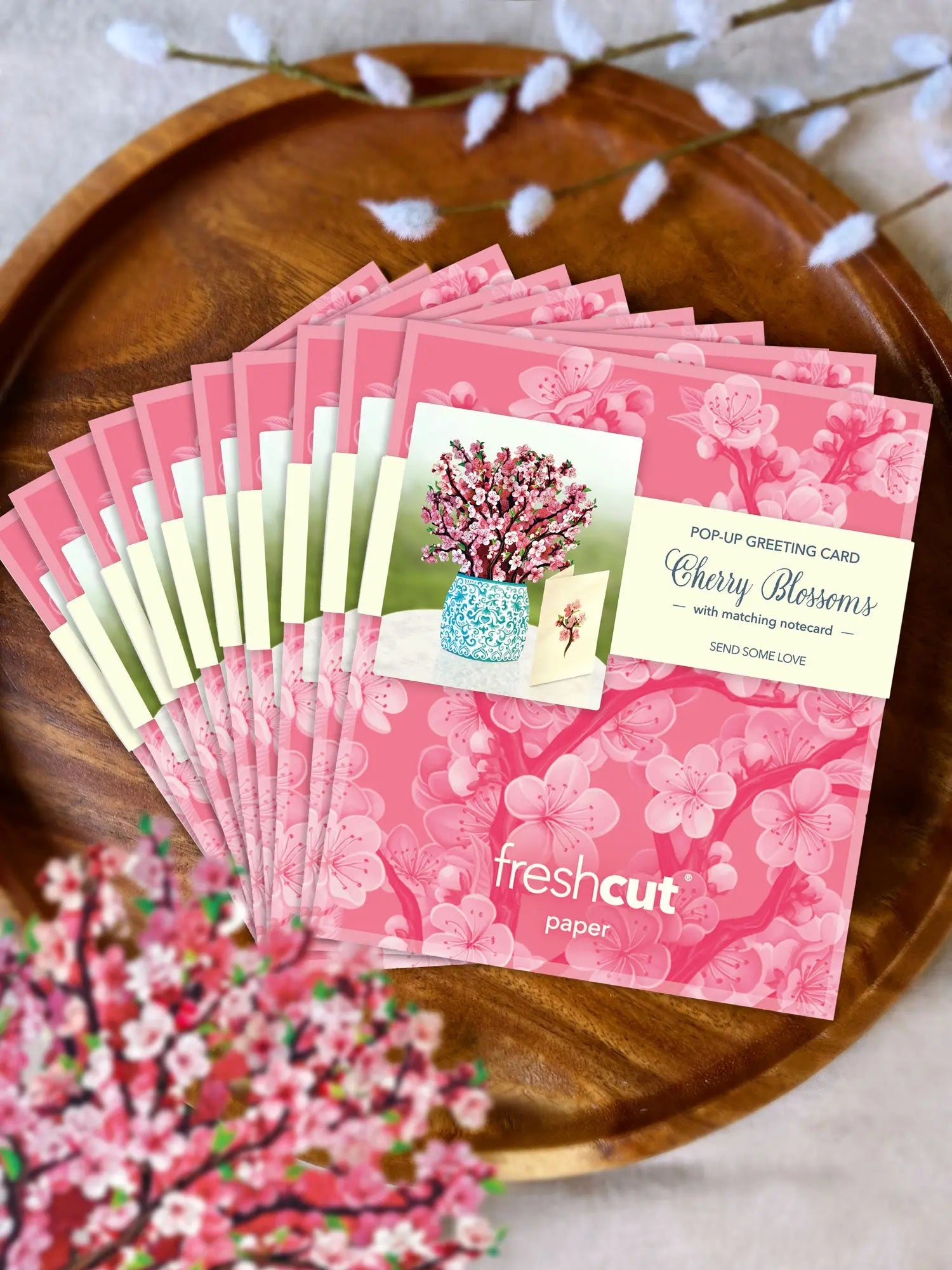 Mini Cherry Blossoms Pop-Up Card FreshCut Paper