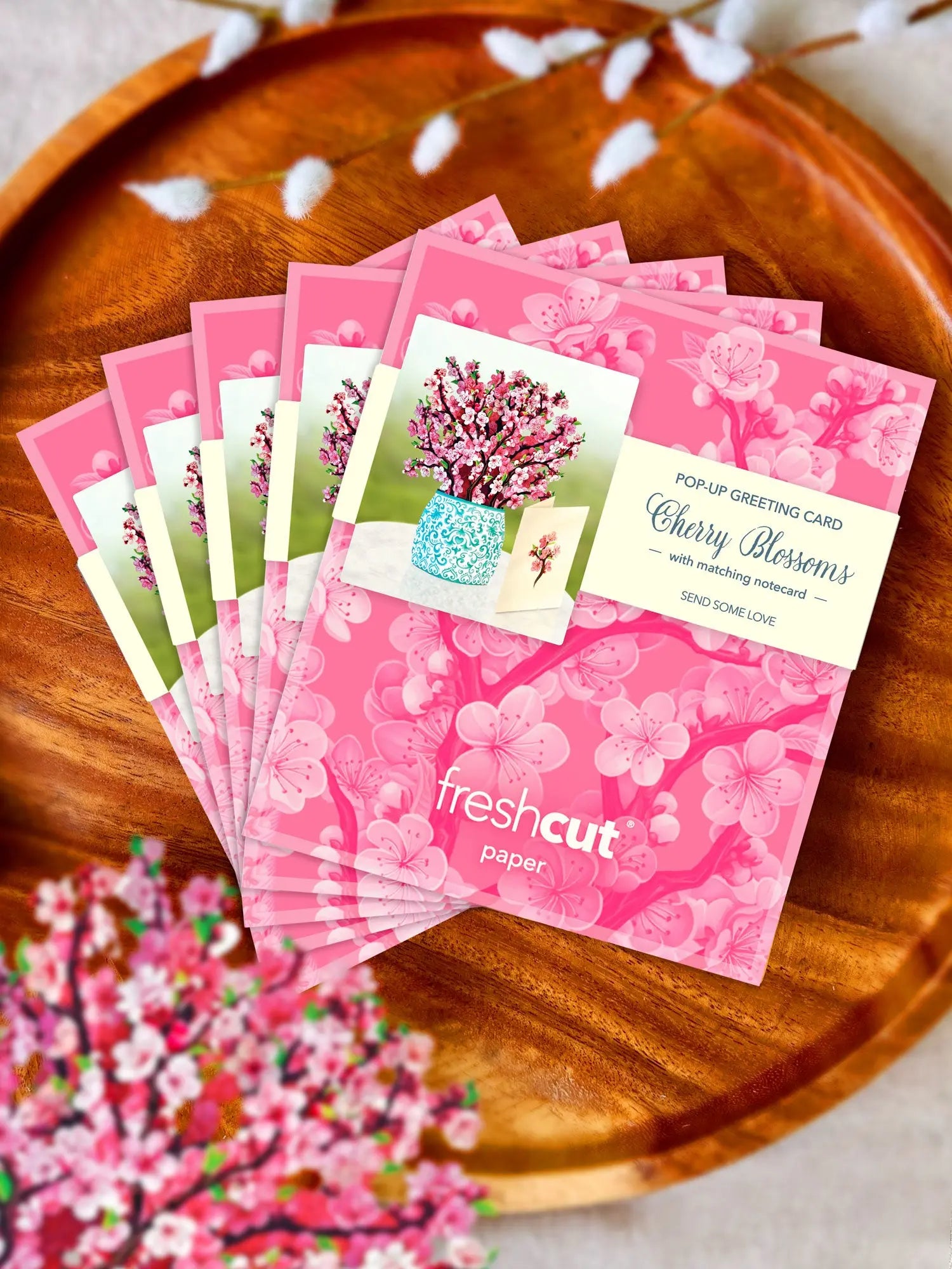 Mini Cherry Blossoms Pop-Up Card FreshCut Paper