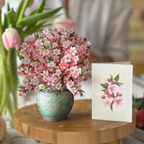 Mini Japanese Cherry Blossoms Pop-Up Card - FreshCut Paper