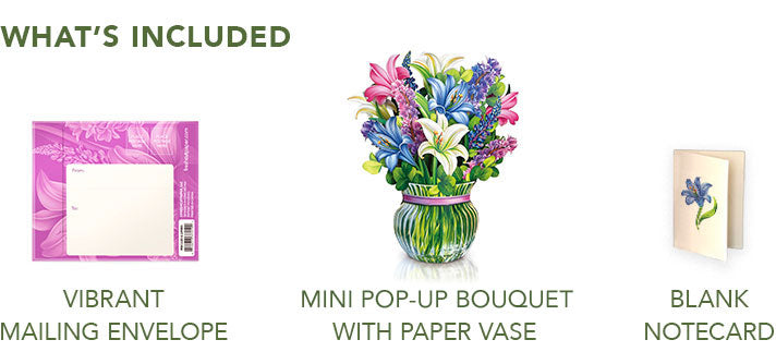 Mini Lilies & Lupines Pop-Up Card