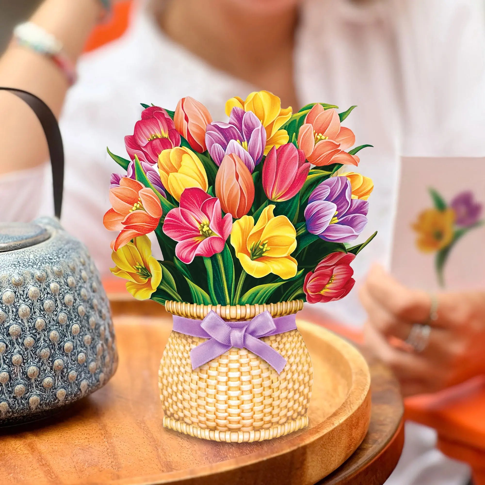 Mini Festive Tulips Pop-Up Card FreshCut Paper