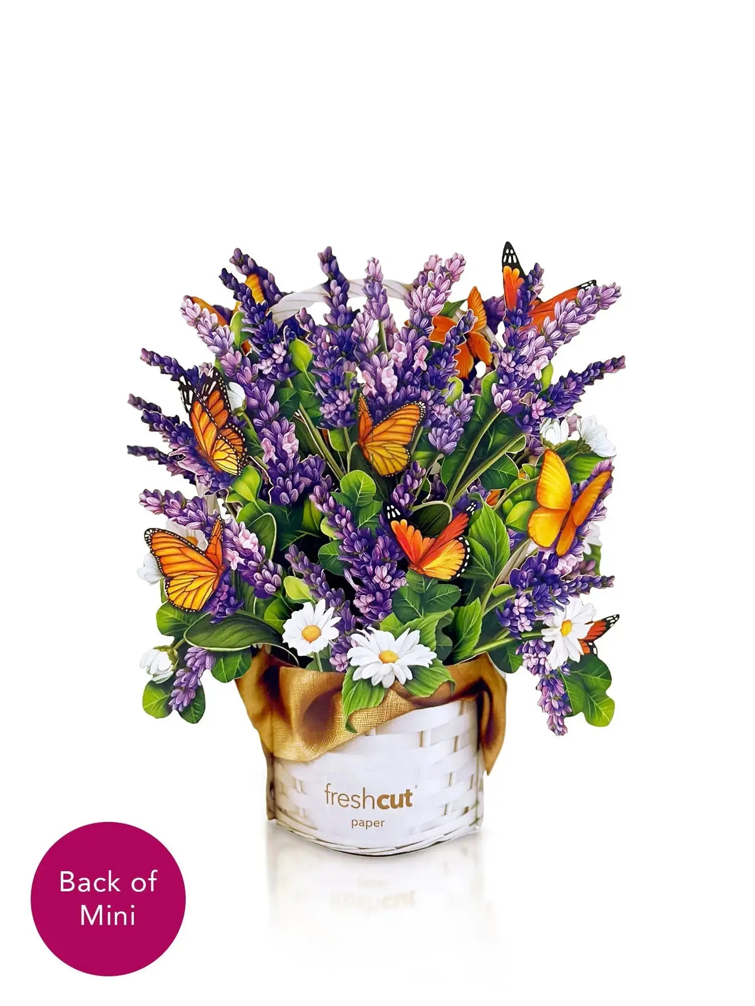 Mini Lavender & Butterflies Pop-Up Card - FreshCut Paper