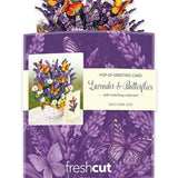 Mini Lavender & Butterflies Pop-Up Card - FreshCut Paper