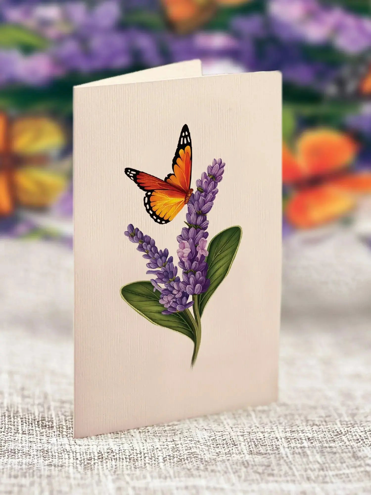 Mini Lavender & Butterflies Pop-Up Card - FreshCut Paper