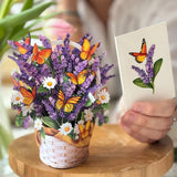 Mini Lavender & Butterflies Pop-Up Card - FreshCut Paper