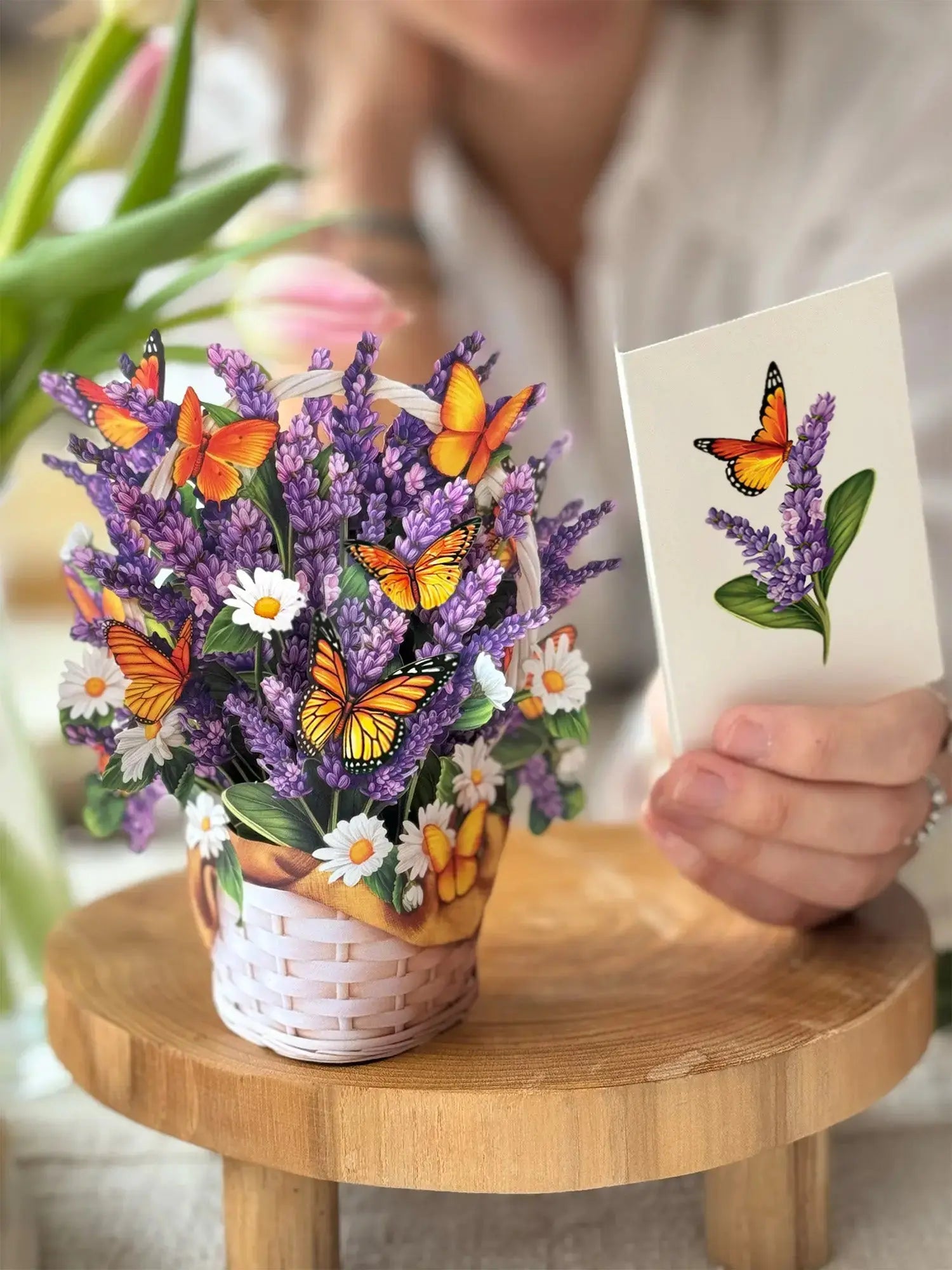 Mini Lavender & Butterflies Pop-Up Card - FreshCut Paper