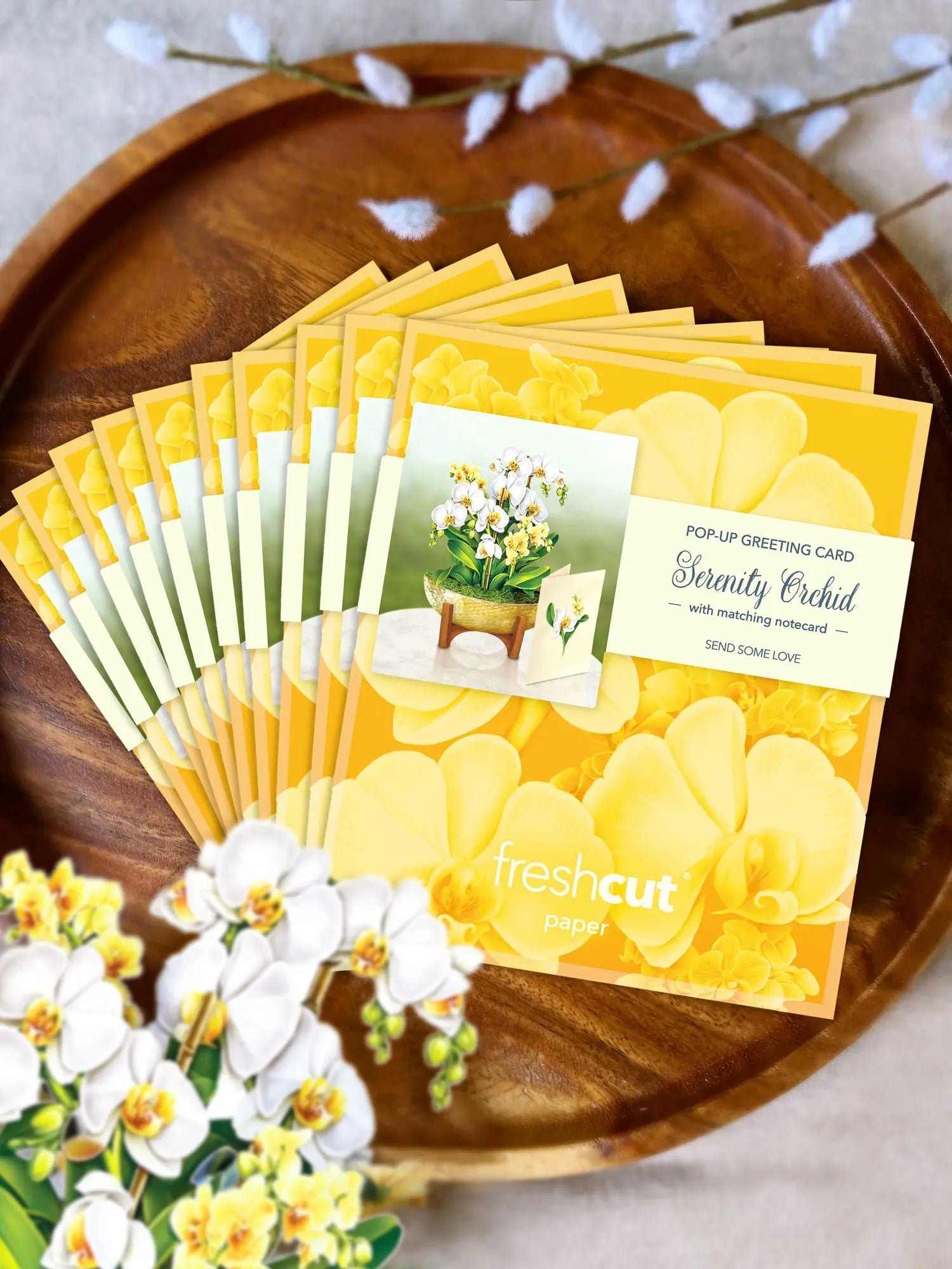 Mini Serenity Orchid Pop-Up Card FreshCut Paper