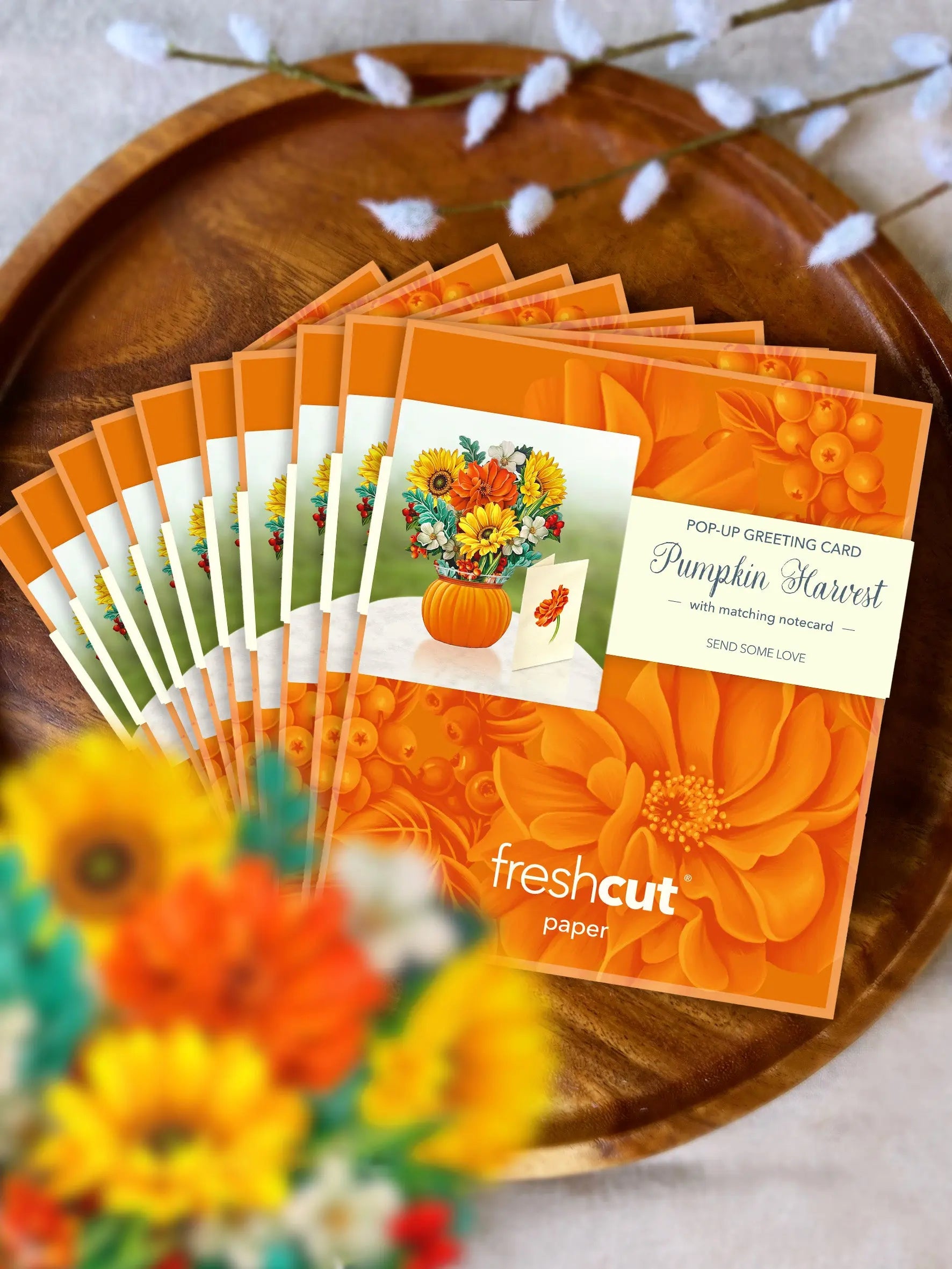 Mini Pumpkin Harvest Pop-Up Card FreshCut Paper