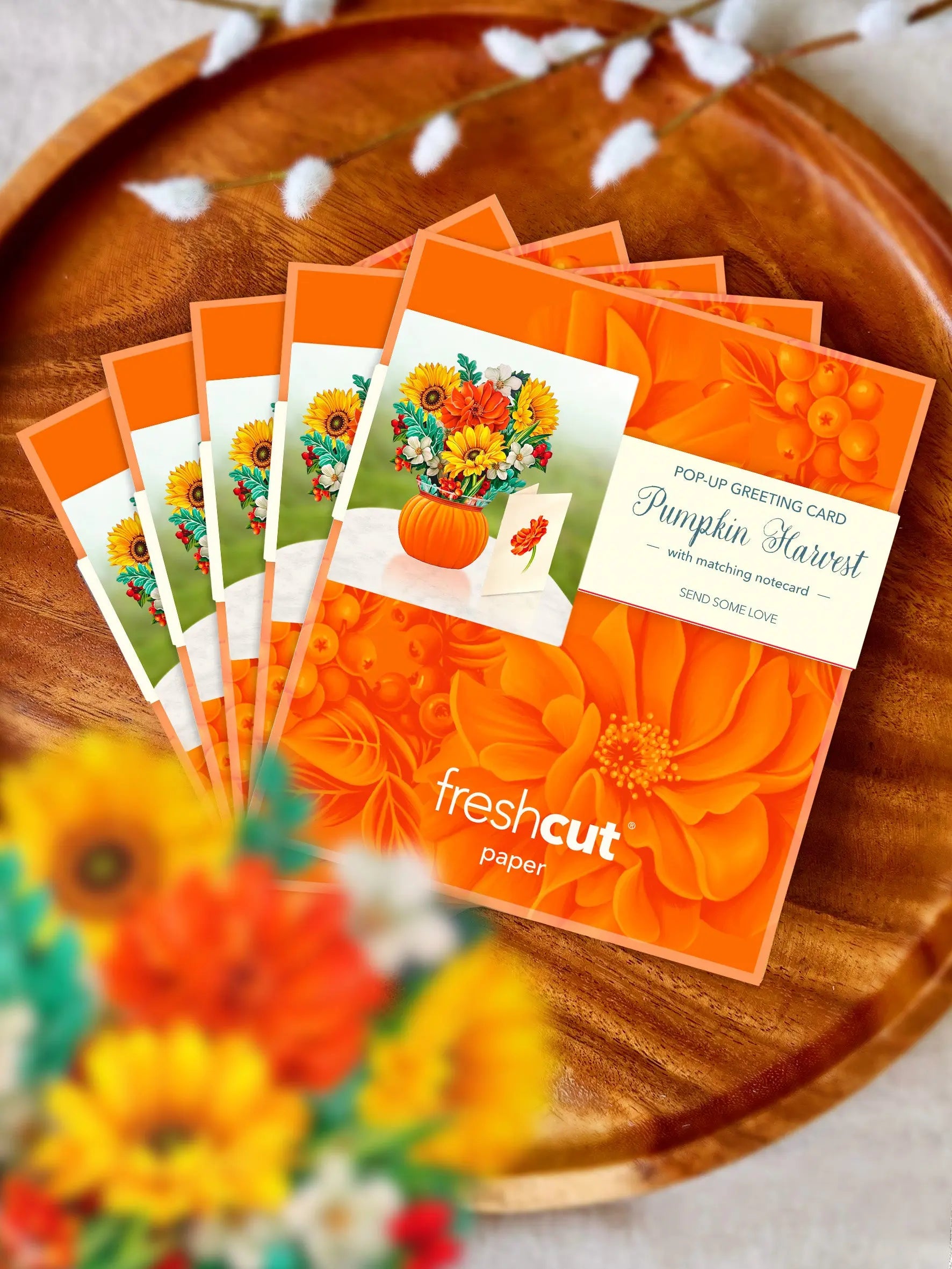 Mini Pumpkin Harvest Pop-Up Card FreshCut Paper