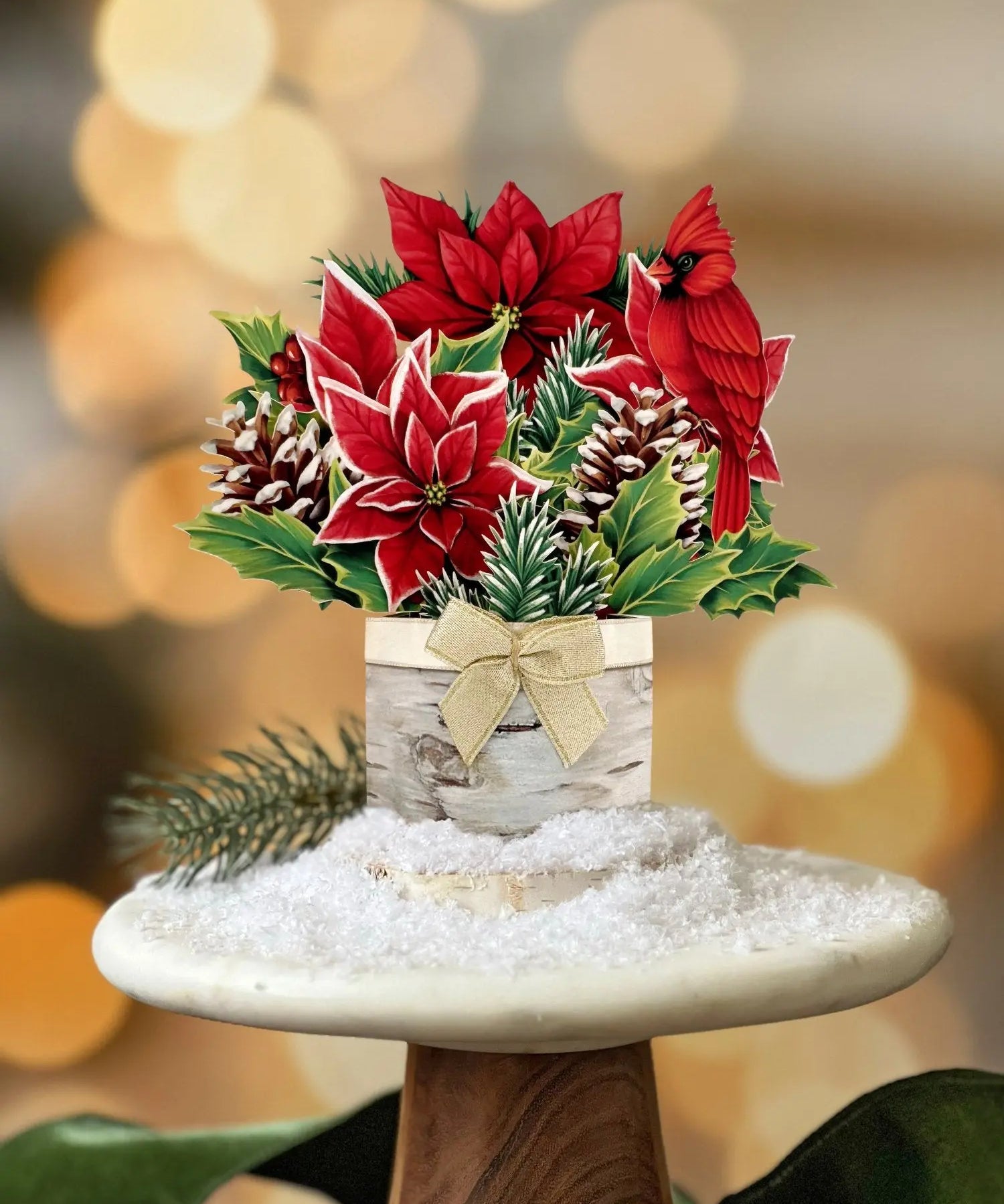 Mini Birch Poinsettia