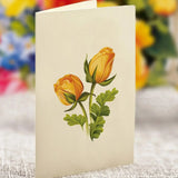 Mini Sorbet Roses matching notecard