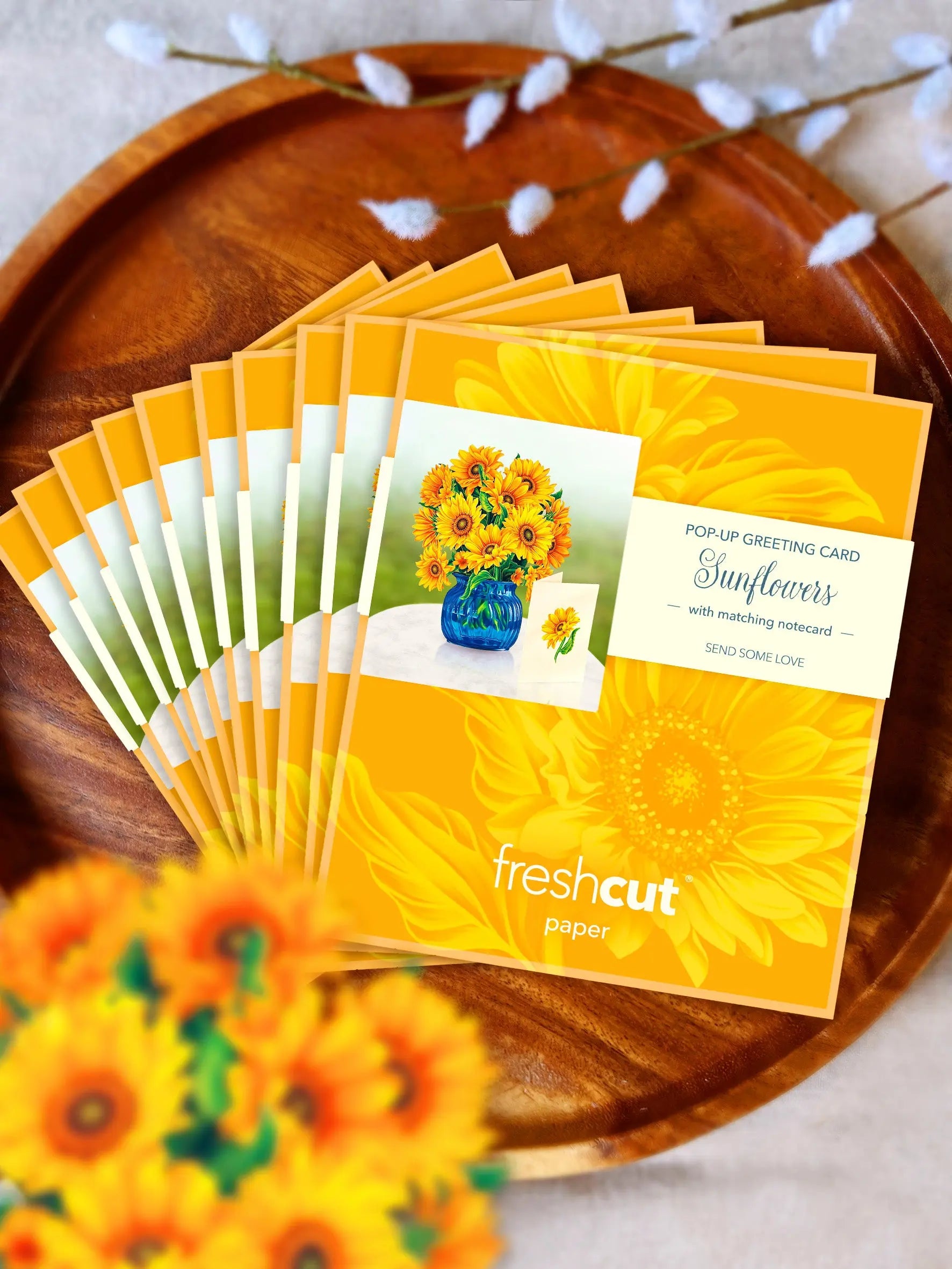Mini Sunflowers Pop-Up Card FreshCut Paper