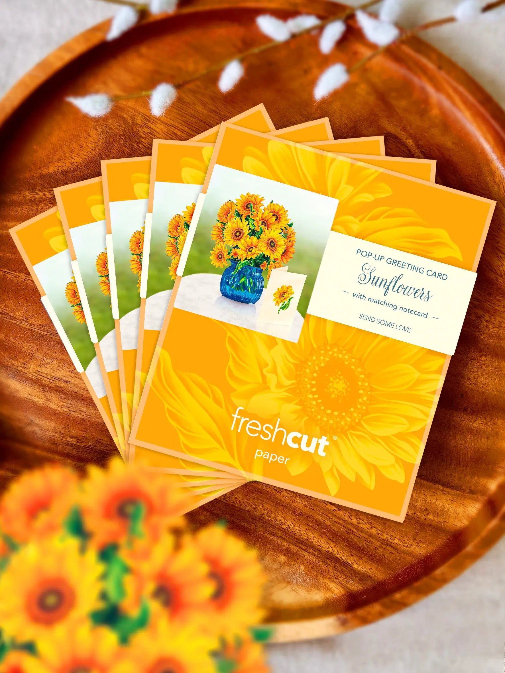 Mini Sunflowers Pop-Up Card FreshCut Paper