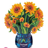 Back of Mini Sunflowers Bouquet