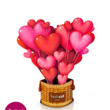 Mini Heart Balloons Pop-Up Card - FreshCut Paper