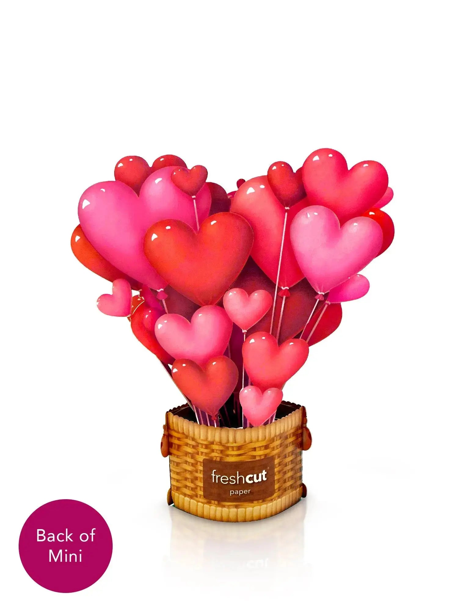 Mini Heart Balloons Pop-Up Card - FreshCut Paper