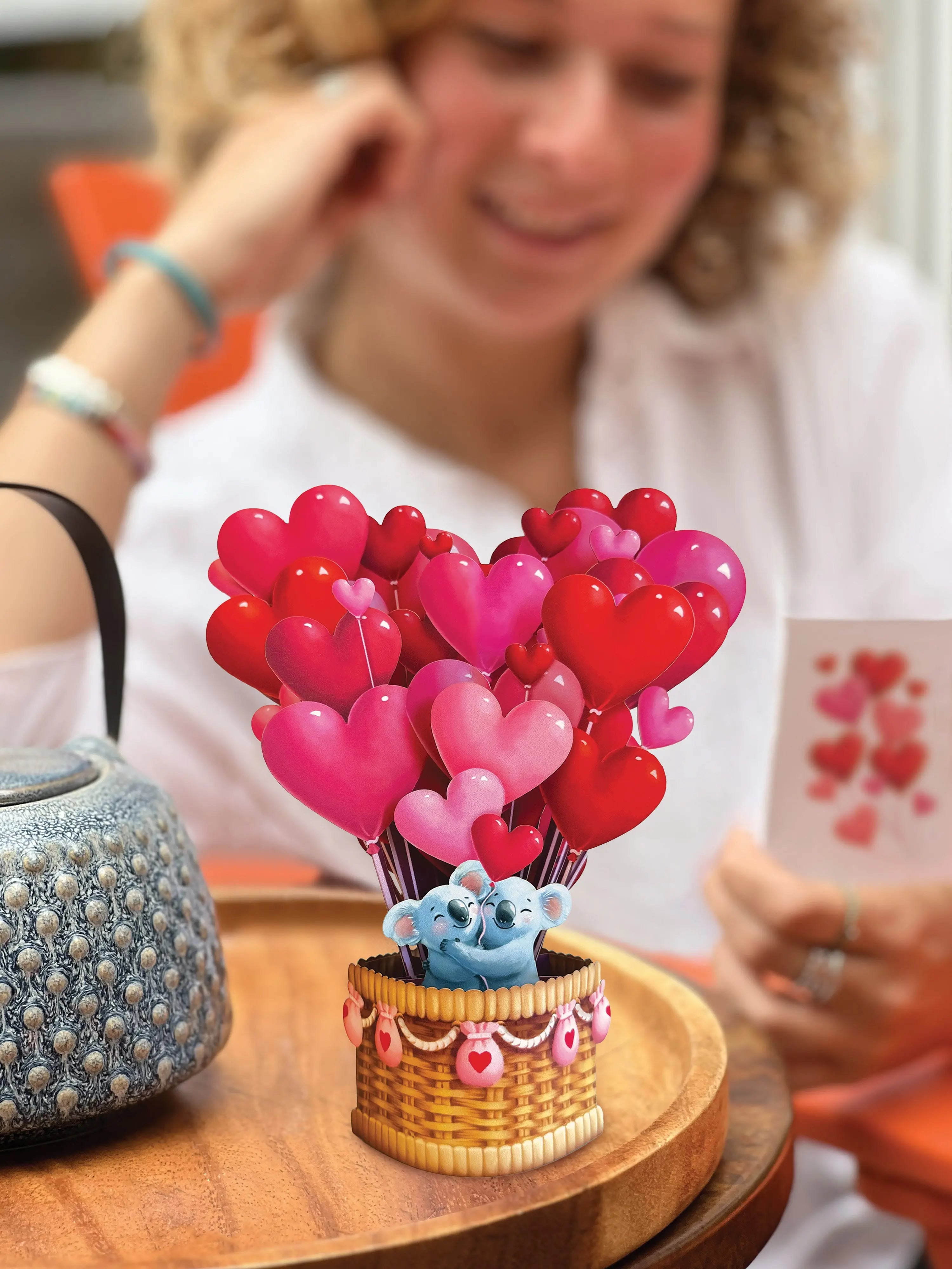Mini Heart Balloons Pop-Up Card - FreshCut Paper