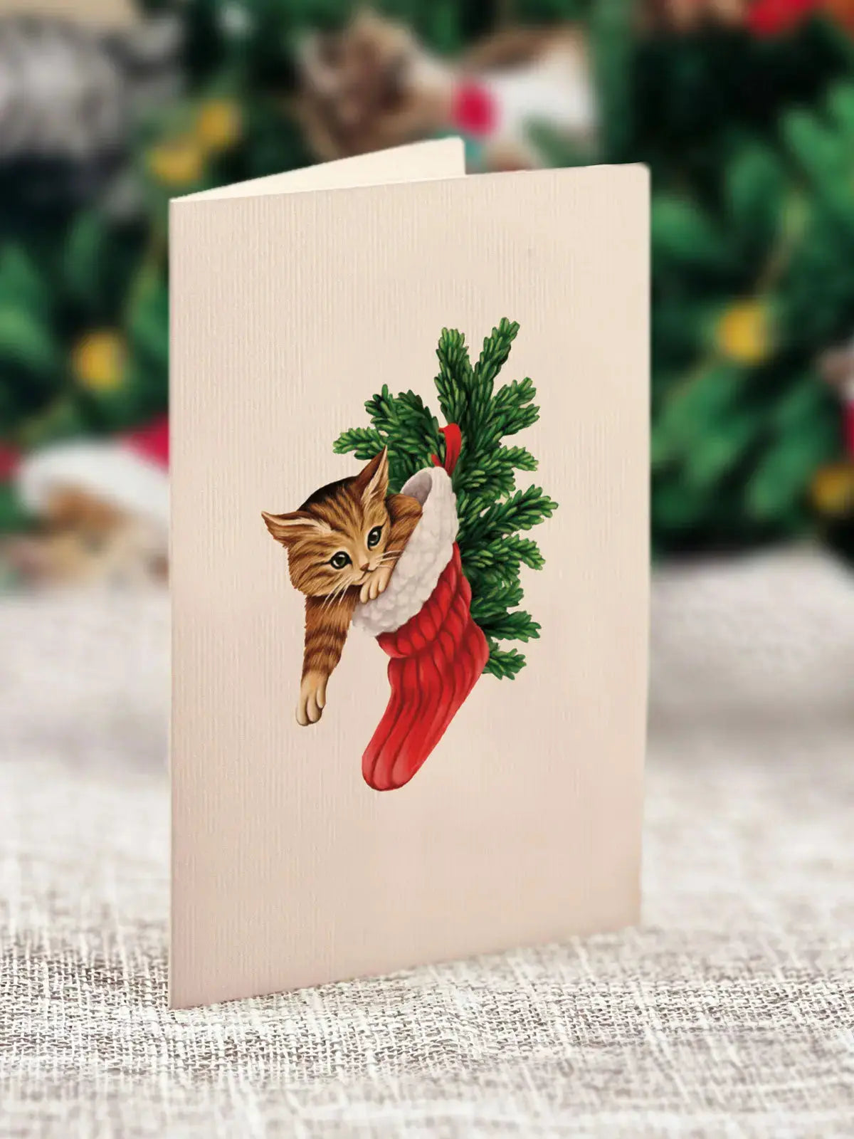 Mini Meowy Christmas Tree notecard