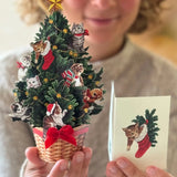 Mini Meowy Christmas Tree with Model and Notecard