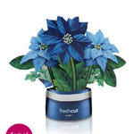 Mini Blue Poinsettia Pop-Up Card - FreshCut Paper