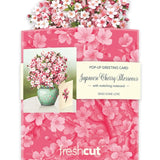 Mini Japanese Cherry Blossoms Pop-Up Card - FreshCut Paper