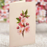 Mini Japanese Cherry Blossoms Pop-Up Card - FreshCut Paper