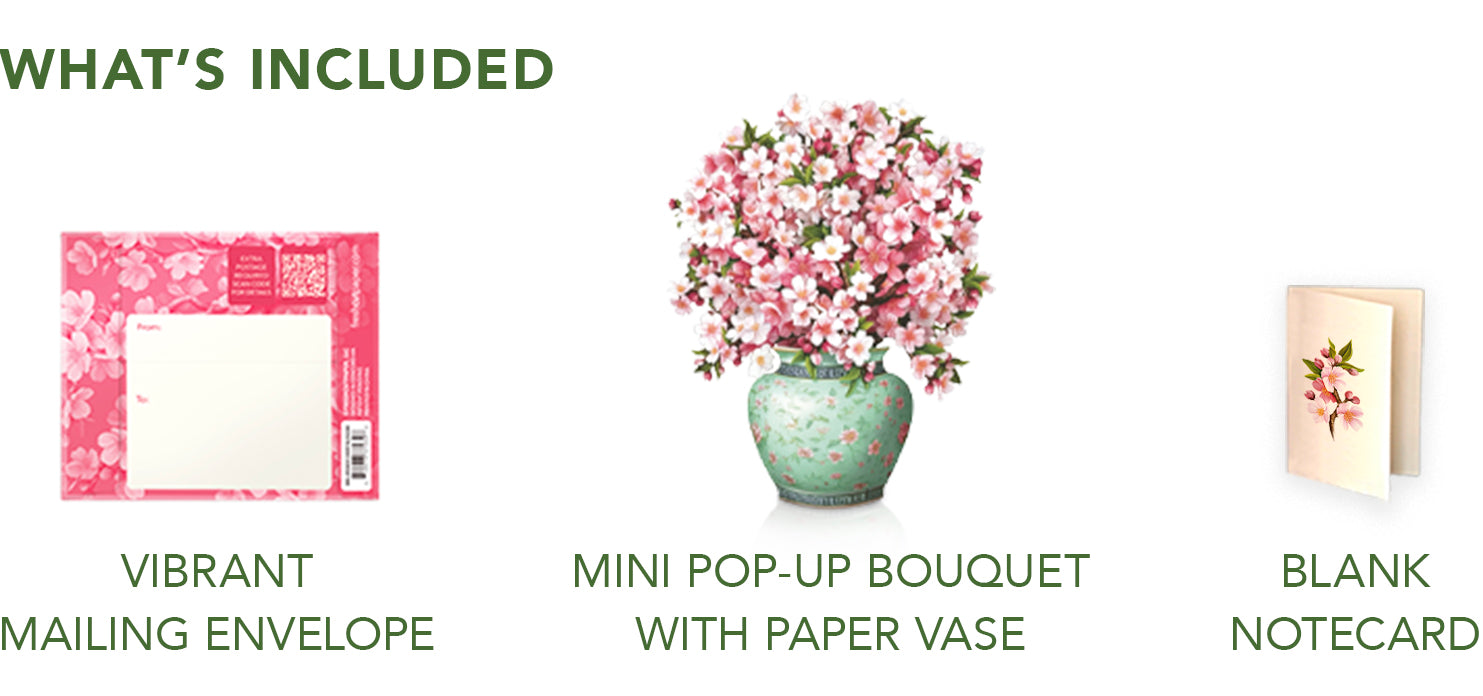 Mini Japanese Cherry Blossoms Pop-Up Card