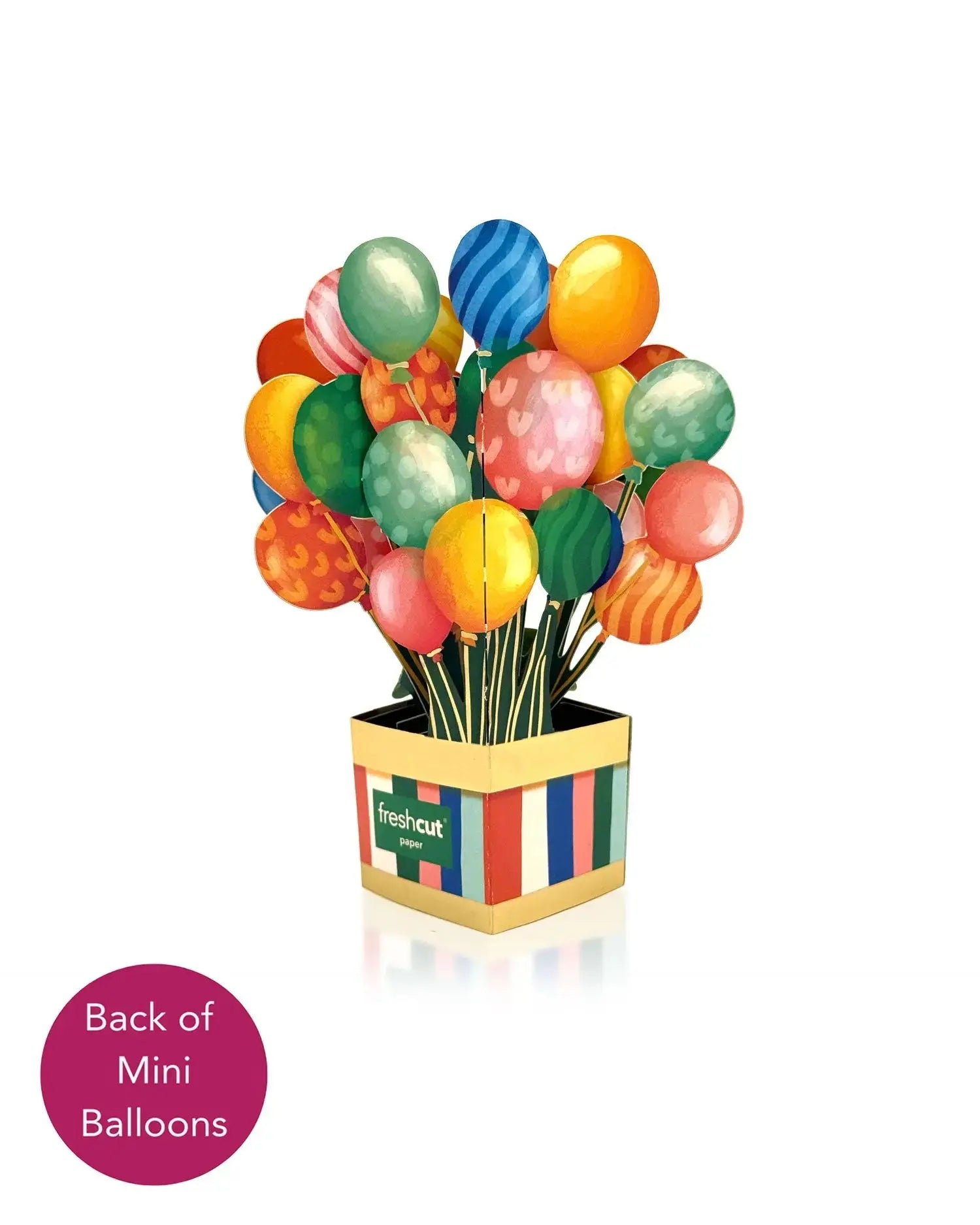 Mini Birthday Balloons Pop-Up Card FreshCut Paper